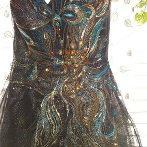 Nina Canacci Sequined Designer Gown & Prom Dress